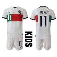 Portugal Joao Felix #11 Bortatröja Barn VM 2022 Kortärmad (+ Korta byxor)